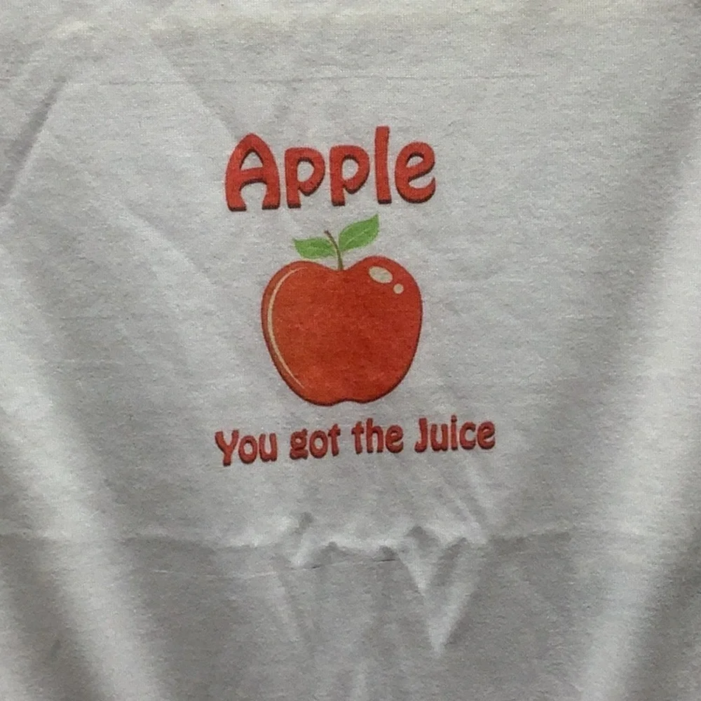 White Baby Size 3Months Onesie with Red Apple Print. Preloved